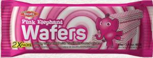 Tasty Treats Pink Elephant Wafers Vanilla 80g