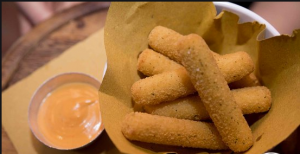 Breaded mozzarella sticks