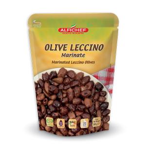 Pitted Leccino olives in 300g doypack pouch