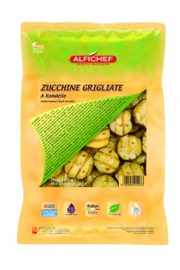 Grilled round sliced zucchini in 1000g pouch