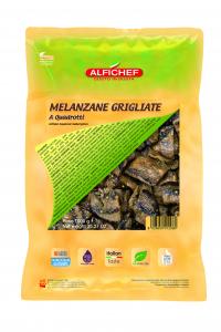 Grilled squared eggplant in 1000g pouch