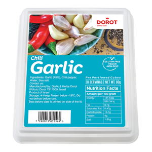 Pre-portioned Fresh Frozen Hot Garlic