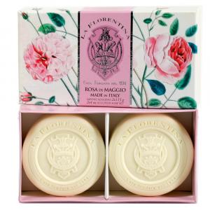 SCULPTED SOAP SET 2X115G ROSE OF MAY