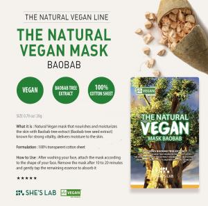 SHES LAB THE NATURAL VEGAN MASK BAOBAB