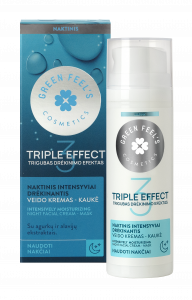 Intensively moisturizing night facial cream- mask  with cucumber and aloe extracts