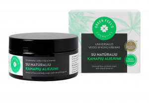 Universal face and body cream with natural hemp oil