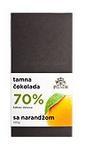 Dark chocolate orange flavour with 70% cocoa parts 120g