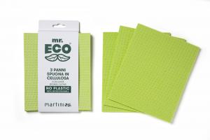 Sponge cloth vegetable cellulose   - 3 pcs. (pack  FSC paper)