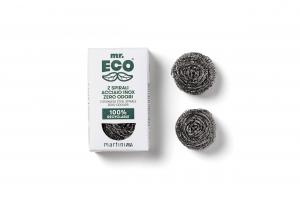 Stainless steel wool pads  odour stop  - 2 pcs. (pack  FSC paper)