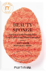 Beauty sponge, soft scrub, with vegetable particles, enriched with prickly pear oil - oliy skin