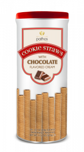 Pathos Cookie Straws with Chocolate Cream 500g