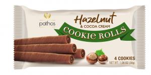 Pathos Wafer Rolls with Hazelnut Cocoa Cream 30g