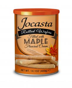 Jocasta Wafer Rolls with Maple Cream 400g