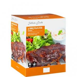 Individual BBQ pork ribs