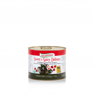 Sweet & Spicy Dolmas, Stuffed vine leaves with rice & cherry peppers (Copy)