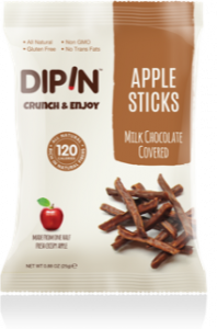 DIPIN Milk Chocolate Covered Dried Apple Sticks