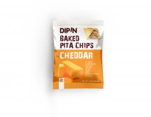 DIPIN Baked Pita Chips - Cheddar