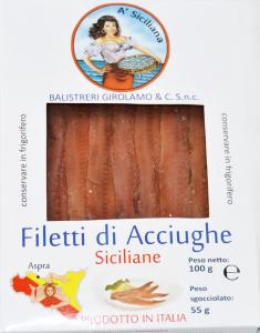 Sicilian anchovies fillets in olive oil -  under vacuum