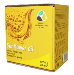 10 L bag-in-box SUNFLOWER OIL REFINED, DEODORIZED, WINTERIZED (PRESS) GRADE “P”