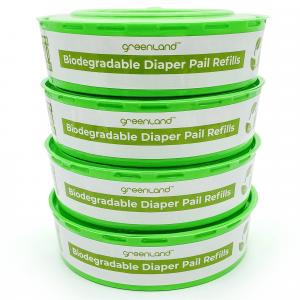 Greenland Biodegradable Diaper Pail Refill 3-Pack for Angelcare and Diaper Genie. 960 Count – Extra Long Refills…