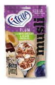 FITELLA MUSLI Plum, White Chocolate, Crunch with Belgian Chocolate and Chia 50 g