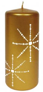 Serigraphied pillar candle