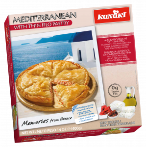 Classic Filo Pie with Feta Cheese, Sundried Tomatoes and Red Roasted Peppers (Mediterranean)