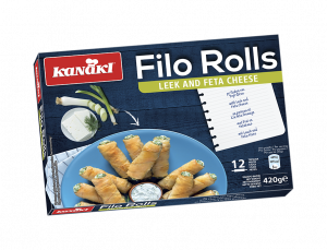 Filo Rolls with Leek and Feta Cheese