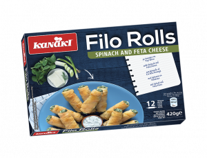 Filo Rolls with Spinach and Feta Cheese