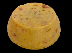 ROSEMARY POLENTA FLAN with Smoked Cheese Center