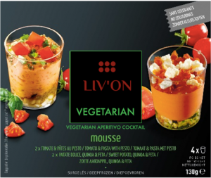 VEGETARIAN MINI APERITIVO-COCKTAIL GLASSES