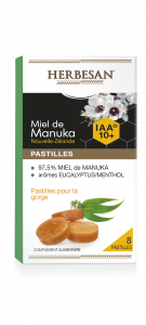 HERBESAN - Manuka Honey Pastilles UMF10+ Eucalyptus flavor - 8 pastilles
