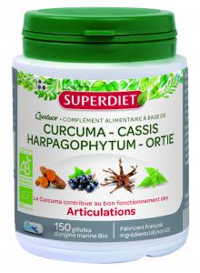 SUPERDIET - Quatuor Tumeric Joints Organic - 150 capsules