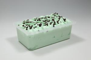 Ice cream Mint flavor with chocolate chip