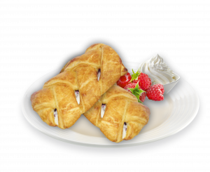 Raspberry-cream pastry braid