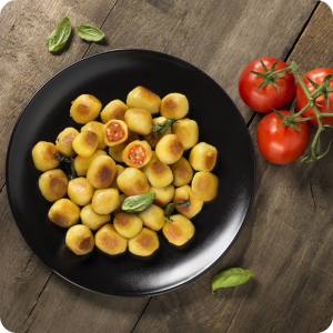 Gnocchi stuffed with Tomato and Mozzarella