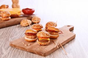 Mini burger bretzel