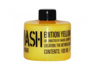 STACKABLE translucent yellow PET bottle body wash, 100ml - white - exotic fragrance - 2701417