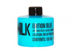 STACKABLE translucent blue PET bottle body milk, 100ml - white - lily fragrance - 2701422