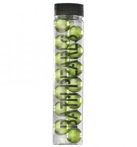 STACKABLE transparent bath pearls, 13 round - lime - kiwi fragrance - 2701430