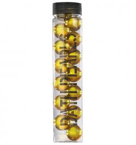 STACKABLE transparent bath pearls, 13 round - yellow - lemon fragrance - 2701431