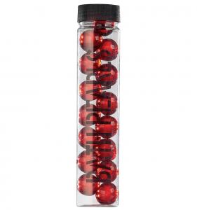 STACKABLE transparent bath pearls, 13 round - red - berry & amaryllis fragrance - 2701433