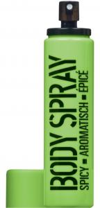 STACKABLE translucent lime PET bottle body spray, 100ml - clear - spicy fragrance - 2701452
