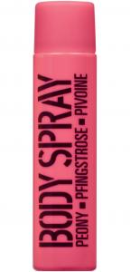 STACKABLE translucent pink PET bottle body spray, 100ml - clear - peony fragrance - 2701454