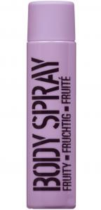 STACKABLE translucent purple PET bottle body spray, 100ml - white - fruity fragrance - 2701457