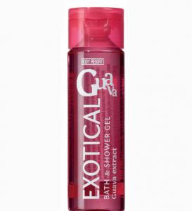 BODY RESORT clear pink PET bottle bath & shower gel, 250 ml - clear - exotical guava fragrance - guava extract - 2703704