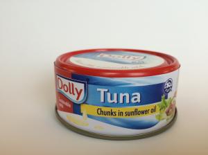 Canned tuna solid pack in sunfloweroil