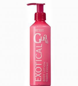 BODY RESORT clear pink PET bottle body lotion, 250 ml - white - exotical guava fragrance - guava extract - 2703709