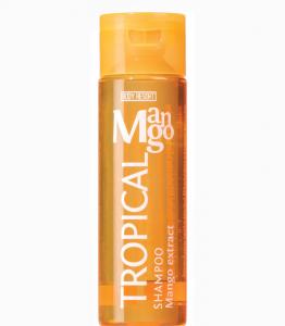 BODY RESORT clear orange PET bottle shampoo, 250 ml - clear - tropical mango fragrance - mango extract - 2703713