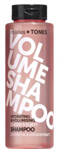 mades • TONES cheeky & flirty volume shampoo in transparent pink printed bottle, 300ml - sophisticated fragrance - lotus extract - 2703913
